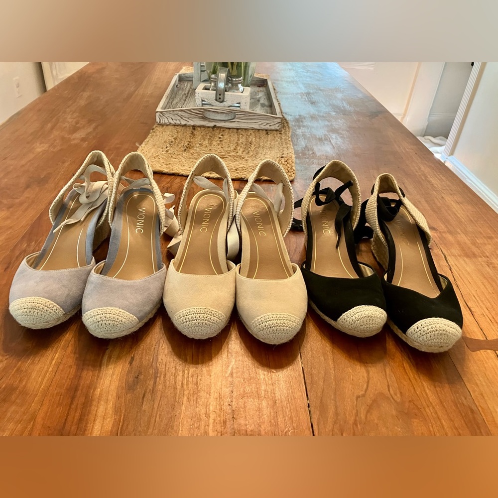 Vionic Aruba Maris espadrilles lace up wedges 6